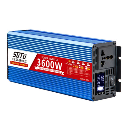 Pure Sine Waveform Universal Inverter DC 12V24V48V60V to 110V-240V LCD Screen Inverter 1800W/2200W/3000W PowerConverter 50/60HZ