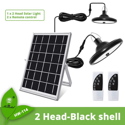 1x 2 Head Solar Light 2 X Remote control MULo