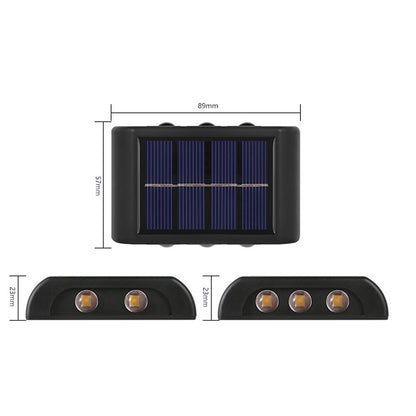 LED Solar Wall Lamp Outdoor Wall Light Ip65 Waterproof Garden Decoration Balcony Yard Street Decor Lamps Outside Sunlights