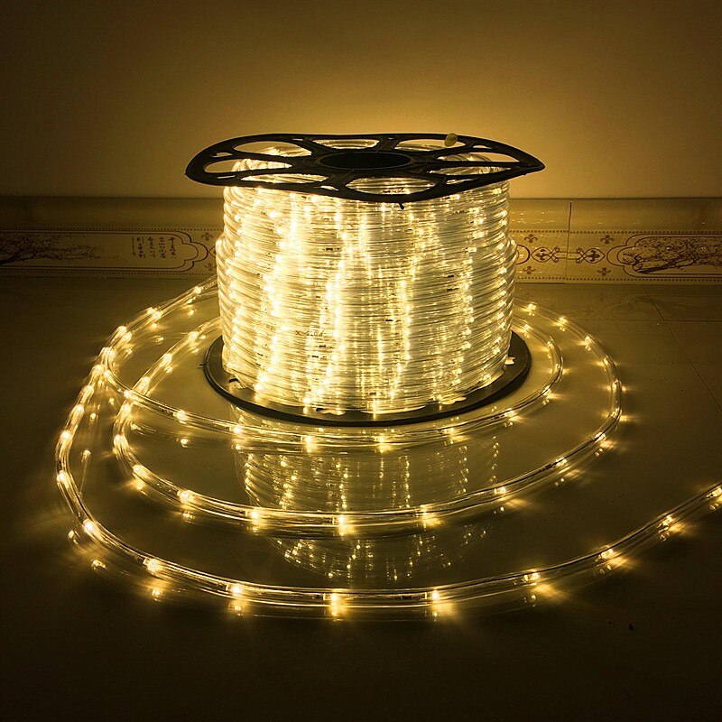 Stringhe di illuminazione a LED per esterni a energia solare Tubo impermeabile 100/200 LED 8Modes Yard Garden Decortion Natale per feste di nozze