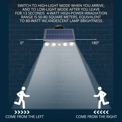 Potente applique da parete a LED ad energia solare Sensore di movimento per esterni Illuminazione IP65 impermeabile per lampioni stradali da giardino