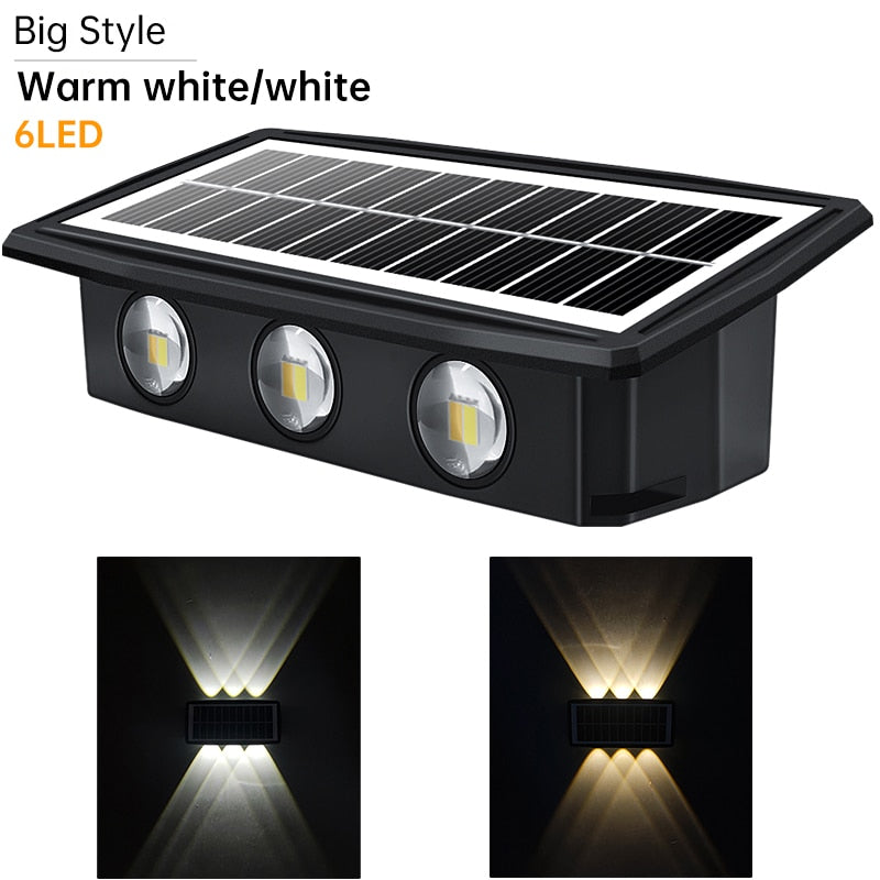 Decorative Solar Wall Light, Big Style Warm whitelwhite 6