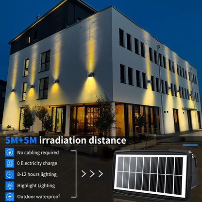 Decorative Solar Wall Light, SM+SM irradiation distance No cabling required