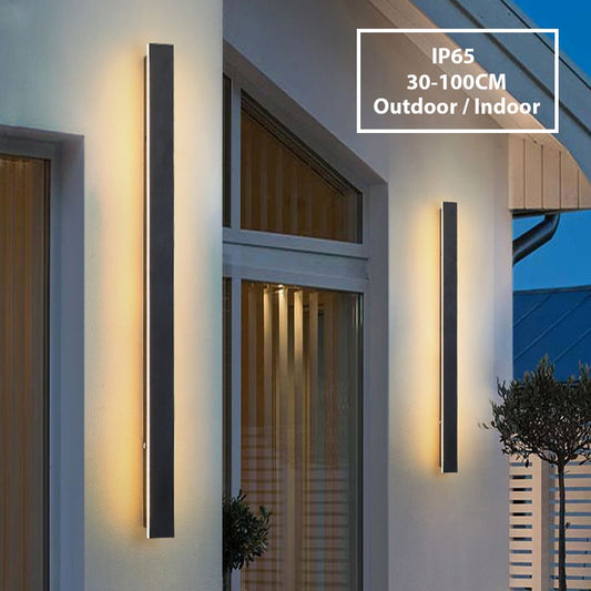Candeeiro de parede exterior à prova de água LED de tira longa IP65 luz moderna branco quente luz natural luz fria luz de jardim 110V 220V