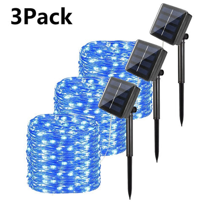 4 Pack Led Solar Fairy Light Outdoor 22/32M Festoon Led Waterproof Garland String Lights Christmas Party Garden Solar Lamp Decor