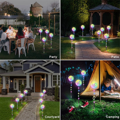 LED Outdoor Solar Lights Landscape Pathway Lighting Waterproof 1/3 Heads Dandelion Lawn Lamps for Park Patio Garden Decoration