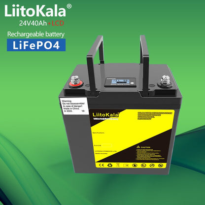 LiitoKala 24V 30Ah 40Ah lifepo4 battery Power Batteries For 8S 29.2V RV Campers Golf Cart Off-Road Off-grid Solar Wind