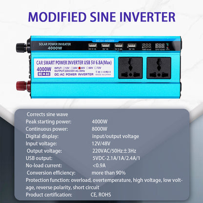 4000w Si CAR SMART POWER INVERTER