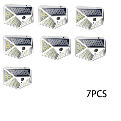 2/4/8/10PCS Solar Light Outdoor 100 LED Wall Lamp PIR Motion Sensor Lamp Waterproof LED Lights For Garden Street Decoration