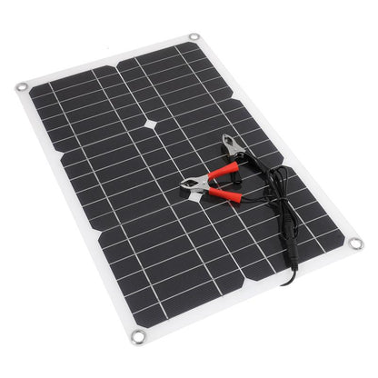 Kit Pannello Solare Professionale 100W 12V Porta USB Singola/Doppia Modulo Monocristallino Off Grid con Regolatore di Carica Solare 30A