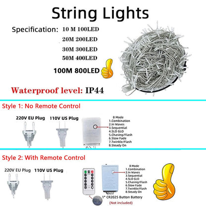 Fairy Light, 10 M IOOLED 20M 200LED 30M 300LED S