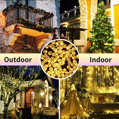 32m/22m/7m Solar Fairy Garden Lights Outdoor 300 LED Lighting String Solar Power Lamp Christmas Garland Camping Patio Decoration