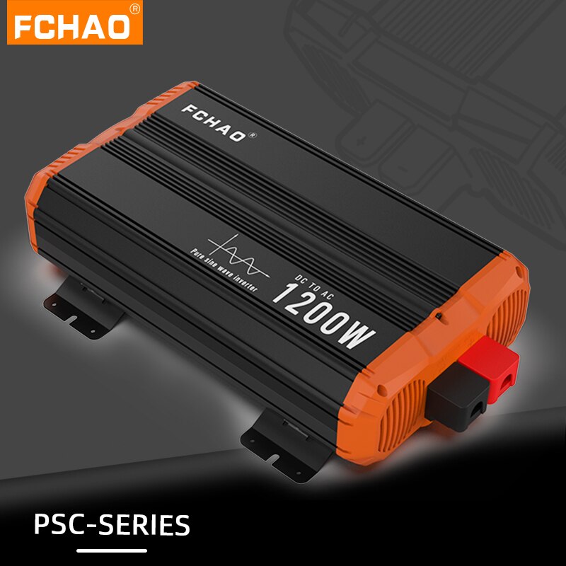 FCHAO 2400W Solar Panel Inverter Pure Sine Wave 12V 24V To 220V Car Power Converter Supply Solar Power LCD Display For RV Truck