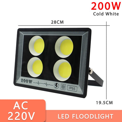 LED FloodLight 220V 500W 400W 100W 50W High Bright IP66 Waterproof Outdoor Garden Projector Lighting Spotlight Wall Flood Lights