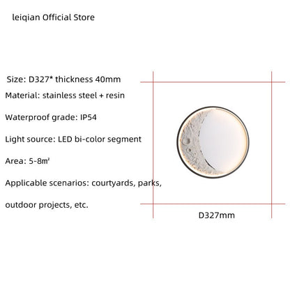 Applique a LED per esterni Impermeabile IP54 Terrazza per interni ed esterni Giardino Paesaggio Parete esterna Moon Ball Cortile Balcone Cre