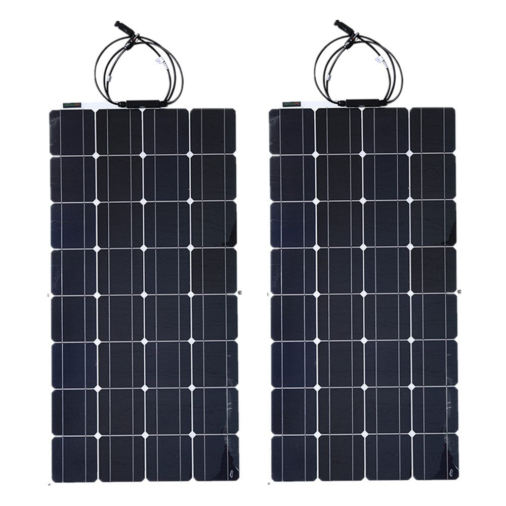 Panel solar 300W 400W 200W 100W Etfe Paneles solares flexibles Célula solar monocristalina 12V / 24V Cargador de batería 1000W Kits de sistema