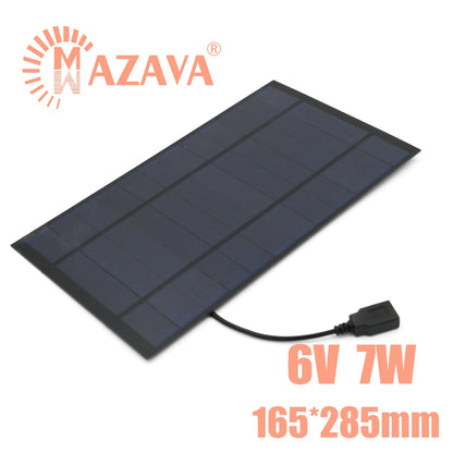 1Pcs Solar Cells 5V 2W 3W 4W 6W 7W Output USB Solar Battery PET Solar Panels Outdoor Portable Solar Charger Pane