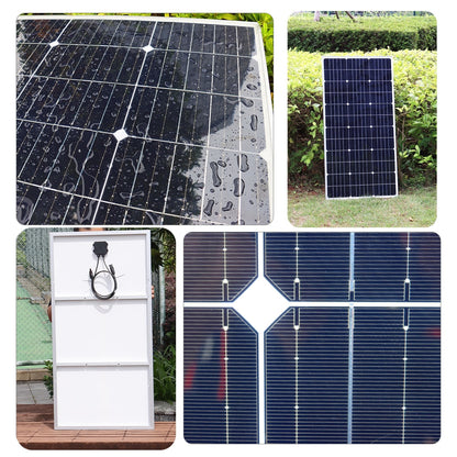 solar panel aluminum frame kit complete 12v 300w 150w photovoltaic panel system for home car camper RV boat outdoor waterproof