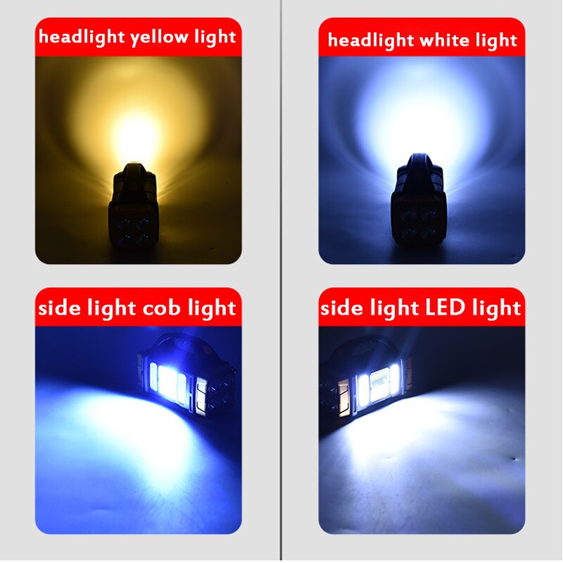 Potente linterna LED solar portátil con luces de trabajo COB USB recargable de mano 4 modos de iluminación Luz de antorcha solar para exteriores