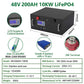 LiFePO4 48V 200AH Bateria Max 32 Paralelo 10KWH BMS Embutido Com CAN RS485＞6000 Ciclos Para Solar Garantia de 10 Anos Livre de Impostos