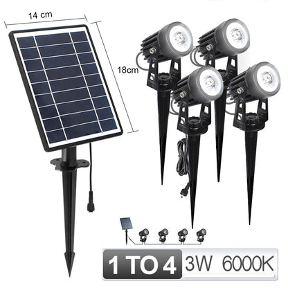 1 TO 4 RGB Outdoor Solar Landscape Light LED IP65 Waterproof Solar Lamp Automatic On/Off Solar Wall Light Garden Patio Lawn Lamp