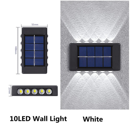 Solar Wall Lamp LED Outdoor Waterproof Balcony Wall Light Courtyard Street Landscape Garden Driveway Decorative Light Atmosphere