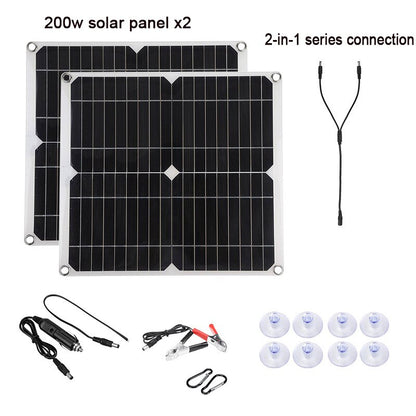 200W Solar Panel, 2OOw solar panel x2 2-in-1 series connection C