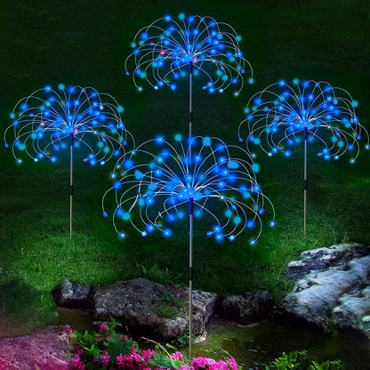 Solar LED Firework Fairy Lights Outdoor Garden Decoration Lawn Pathway Lights For Patio Yard Party Christmas Wedding Decor