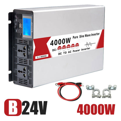 Peak Power 4000W Max 12V 24V 48V 60V Pure Sine Wave Inverter Rated Power 2000W 220V Solar Inverters 50HZ