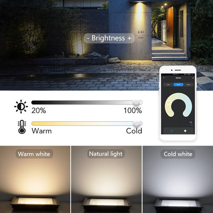 TUYA RGB Weihnachtsbeleuchtung Outdoor-LED-Projektor IP66 wasserdicht Foco LED 220V 100W 50W 30W Außenbeleuchtung für Gartenhof