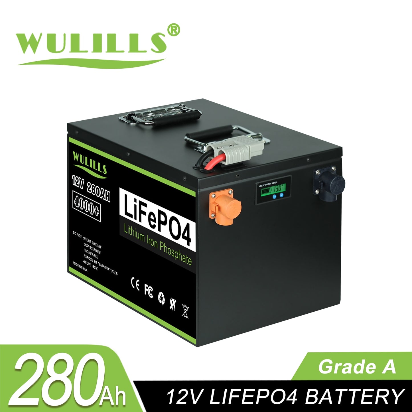 Nuova batteria 12V 24V 48V 100Ah 200Ah 280Ah 400Ah LiFePo4 Batteria integrata al litio ferro fosfato BMS per barca solare nessuna tassa