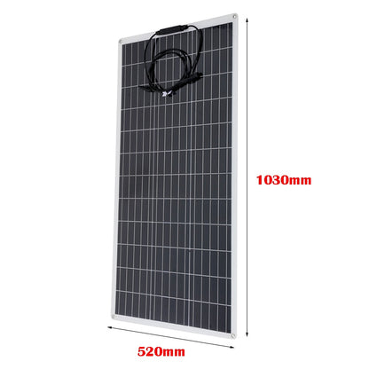 300W Solar Panel Kit Charge for 12V Battery Protable Flexible Solar Cells Battery Charger for Camping Car Yacht RV Mobile Phone