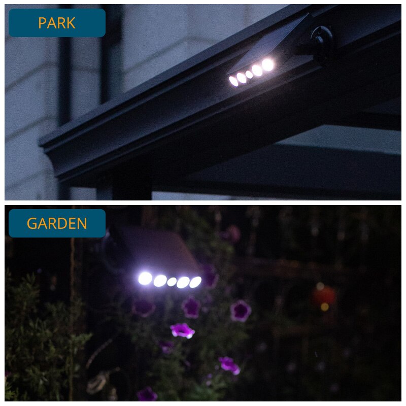 Potente luz de pared Led alimentada por energía Solar, Sensor de movimiento para exteriores, iluminación IP65 impermeable para jardín, camino, garaje, patio, lámparas de calle