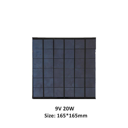 6V 9V 18V Mini Solar Panel 10W 20W 30W Portable Waterproof Solar Cell Solar System for Battery Cell Phone Chargers for Camping