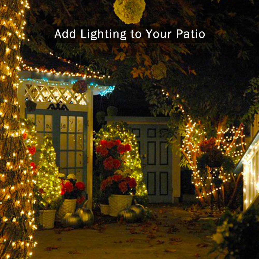 Solar-Lichterkette für den Außenbereich, 300 LEDs, 8 Modi, Solarlampe, wasserdicht, für Gärten, Hochzeiten, Partys, Valentinstag, Weihnachtsbaum, Häuser