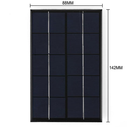 USB Solar Panel Outdoor 5W 5V Portable Solar Charger Pane Climbing Fast Charger Polysilicon Travel DIY Solar Charger Generator