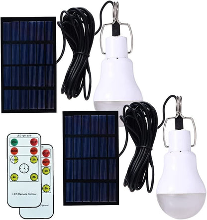 Bombilla LED Solar resistente al agua para exteriores, 5V, carga USB, colgante, luz solar de emergencia, lámpara alimentada, portátil, potente, casa interior