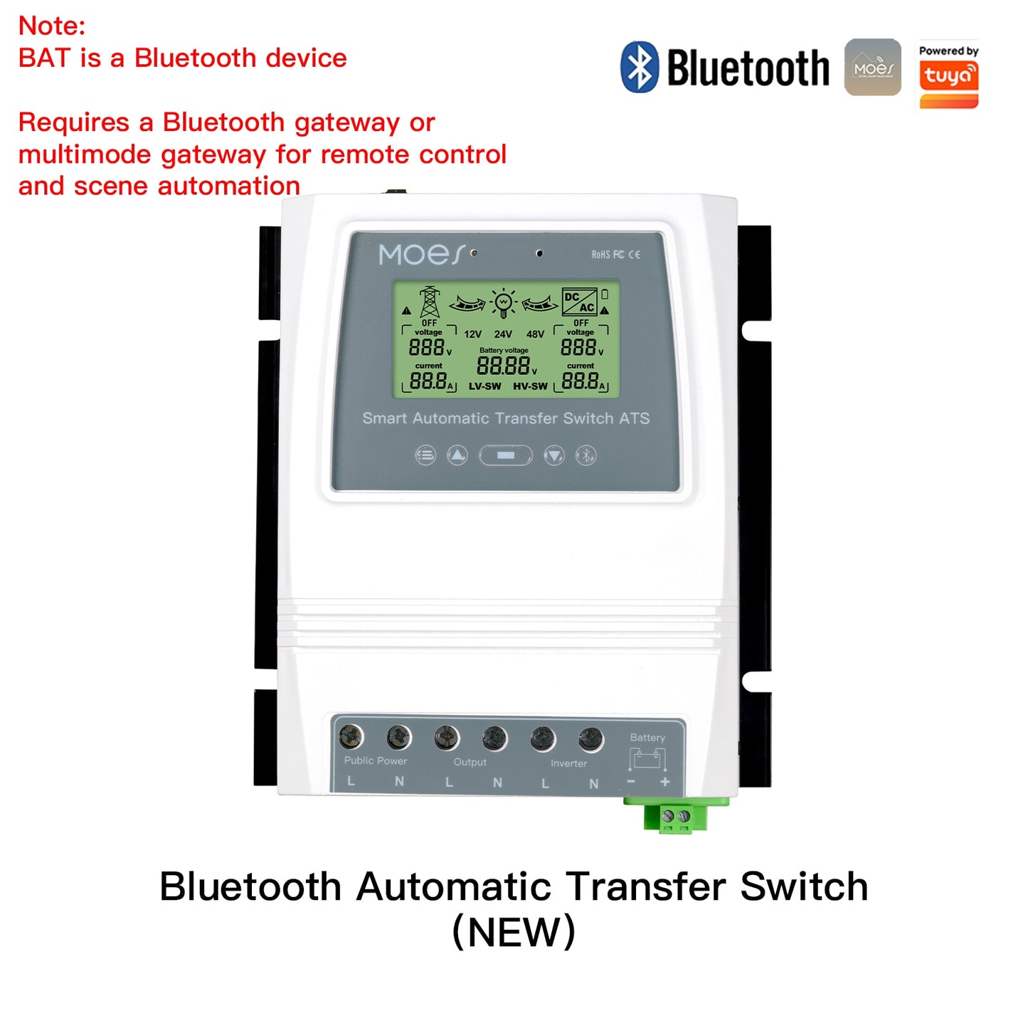 Automatic ATS Dual Power Transfer Switch Solar Charge Controller for Solar wind System DC 12V 24V 48V AC 110V 220V on/off grid