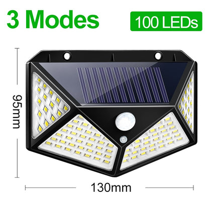 180 100 LED Solar Light Outdoor Solar Lamp with Motion Sensor LED Garden Light Waterproof Solar Power Spotlight Street Sunlight