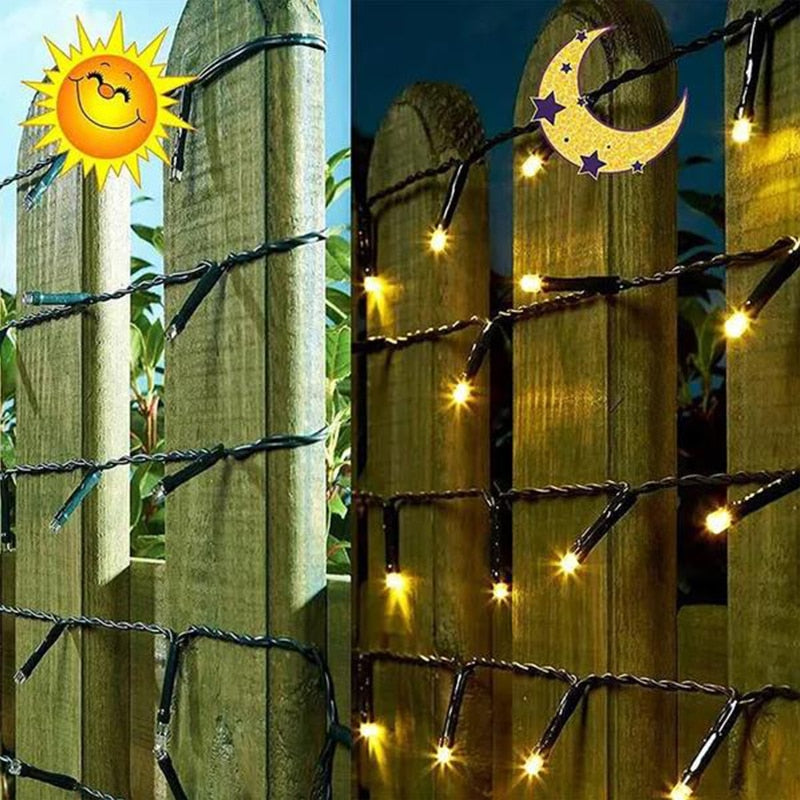Guirlande lumineuse solaire fée jardin étanche lampe extérieure 6V guirlande pour noël vacances fête décoration de la maison