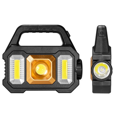 500LM USB Rechargeable Flashlight Waterproof 6 Gear COB/LED Torch Light Portable Powerful Lantern Solar Light for Camping Hiking