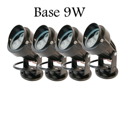 4PACK  New Style COB Garden Lawn Lamp AC220V 110V DC12V Outdoor LED Spike Light 3W 9W Path Landscape Waterproof Spot Bulbs