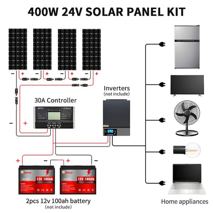 400w 24V SOLAR PANEL KIT Inverters