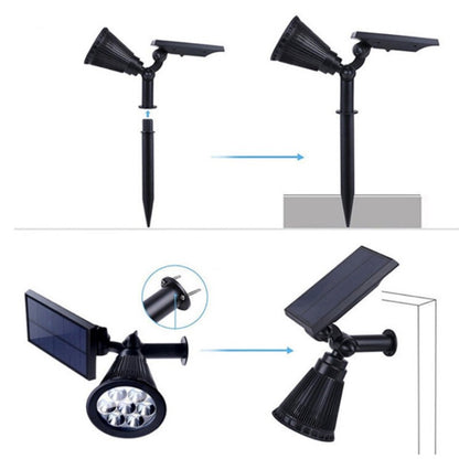 Solar Lawn Lamp RGB LED Garden Buildings Outdoor Decor Patio Courtyard Pathway Landscape Lighting Luces Solares Para Exterior