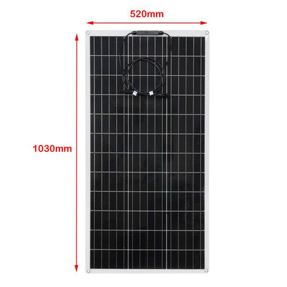 ETFE 300W Flexible Solar Panel Portable Solar Cell Energy Charger DIY Connector for Smartphone Charging Power System Car Camping