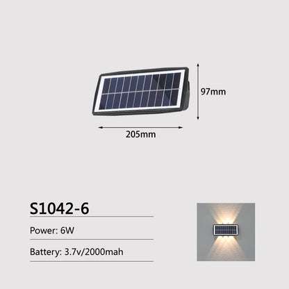 Joollysun Solar Wall Lamp Outdoor Lighting Modern Porch Lights For Home Garden Fence Patio Waterproof IP65 Cordless LED Lamp