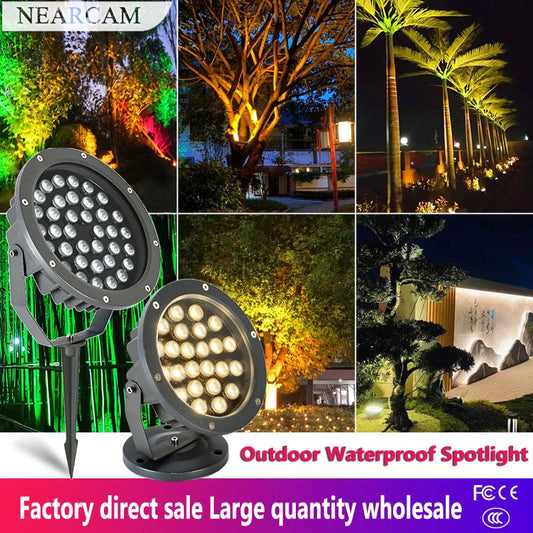 NEARCAM RGB-Projektionslicht für den Außenbereich, wasserdicht, Baumlicht, LED-Flutlicht, Farbstrahler, Landschaftslicht, Strahlerprojektion