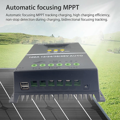 MPPT tracking charging, high charging efficiency, non-stop detection during