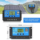 Actualizado 10A 20A 30A Controlador solar 12V / 24V Auto Panel solar PV Regulador PWM Cargador de batería 5V Salida Pantalla LCD Dual USB