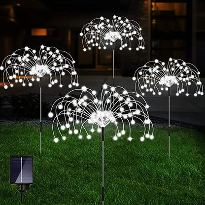 Corda Solar Luz de Fogo de Artifício Ao Ar Livre Impermeável Jardim Lâmpada 2/8 Modos DIY Forma NightLight Decoração de Natal Presente Quintal Gramado